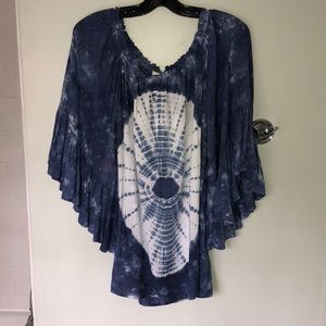 off the shoulder tie dye top
